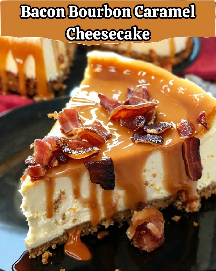 Bacon Bourbon Caramel Cheesecake