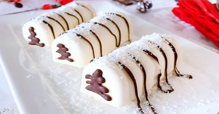 Bûche de Noël Ananas Noix de Coco