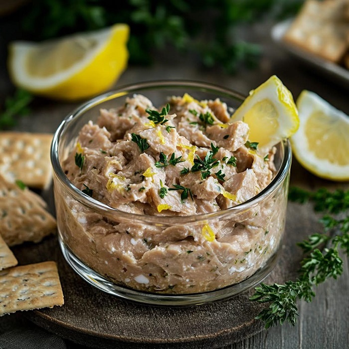 Rillettes de thon maison au citron et fines herbes