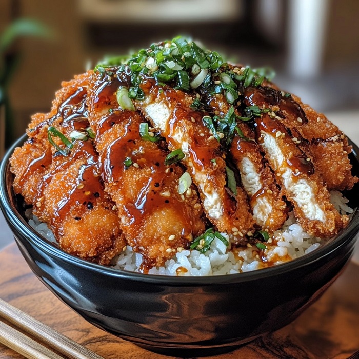 Bol japonais Katsu au Poulet croustillant et sauce tonkatsu