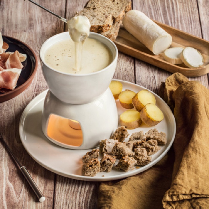 Fondue au fromage de chèvre