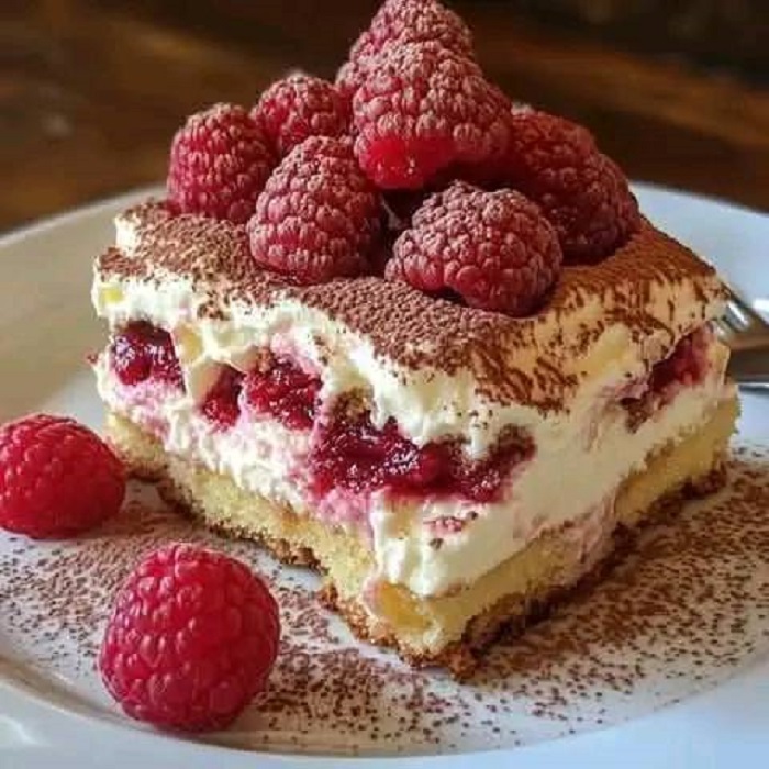 Tiramisu aux framboises