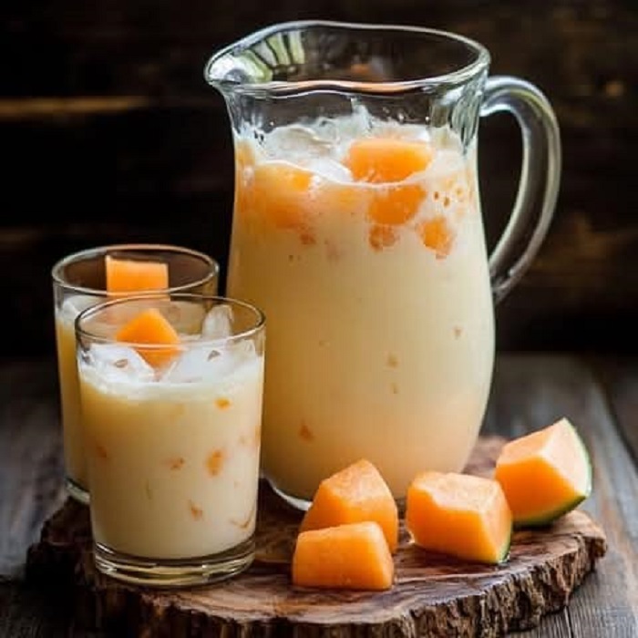 Désaltérant melon-lait glacé fait maison