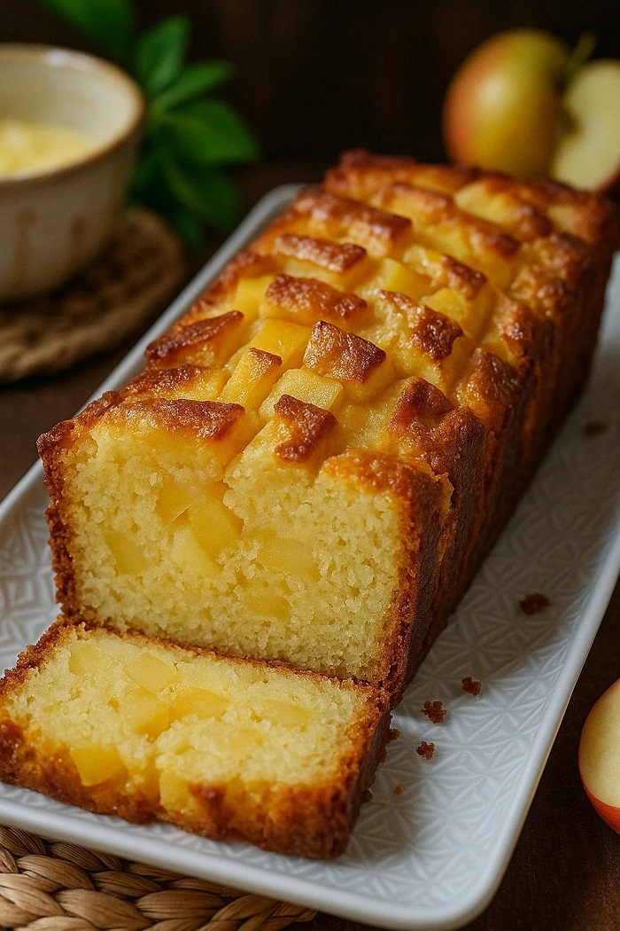 Cake aux pommes fondantes