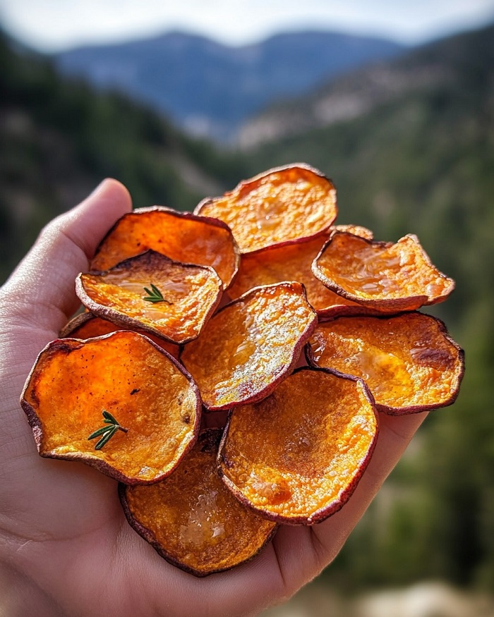 Chips de Patate Douce au Miel & Romarin