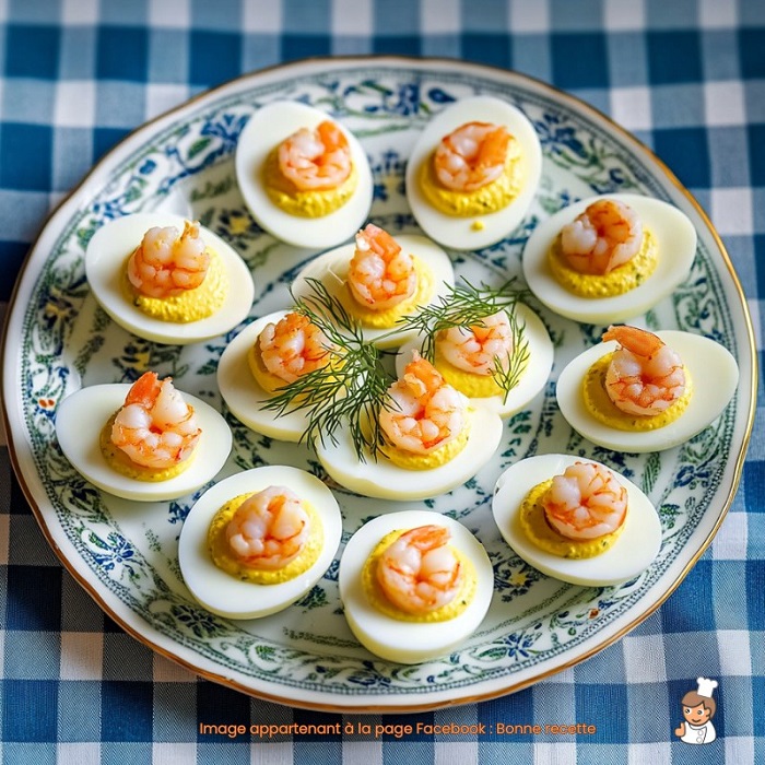 Œufs Mimosa aux Crevettes