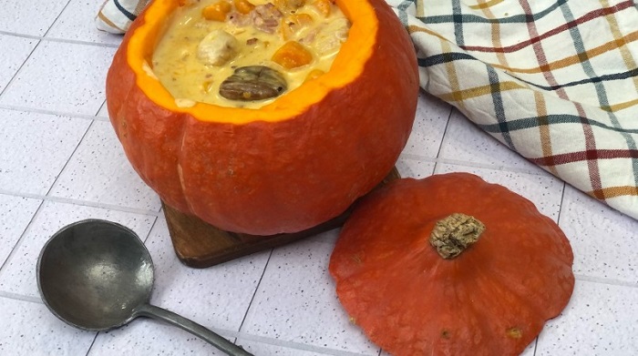Blanquette de dinde aux marrons et potiron