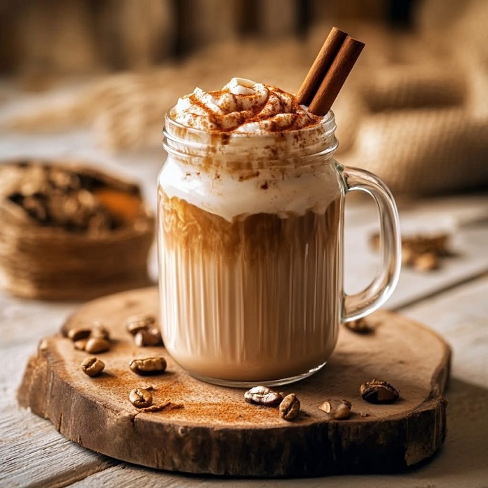 Café au Lait Fouetté à la Cannelle