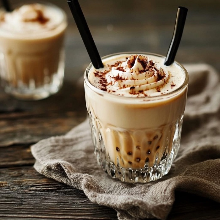 Café au Lait Glacé Chantilly et Cacao