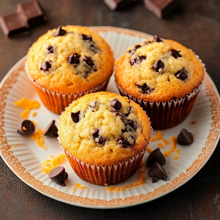 Muffins à l’orange et pépites de chocolat
