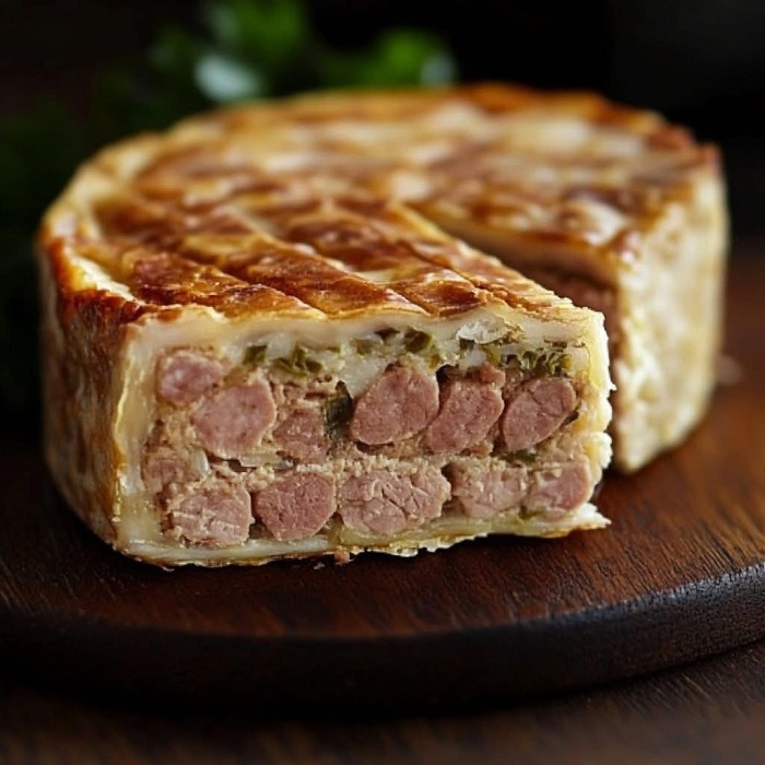 Pâté en croûte aux saucisses et fines herbes