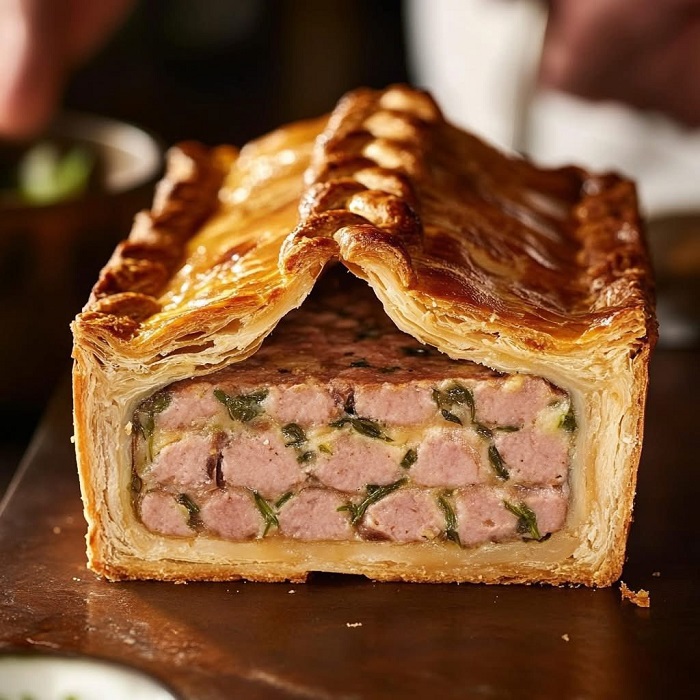 Pâté en croûte au porc et herbes fraîches