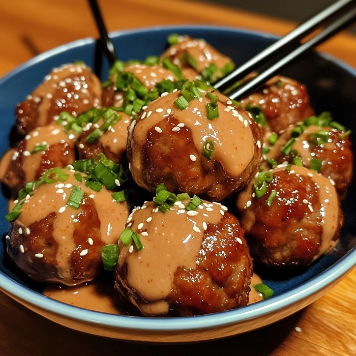 Boulettes BBQ coréennes & sauce mayo épicée