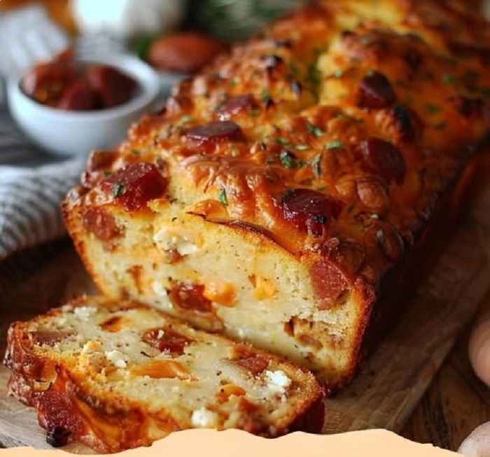 Cake au chorizo & chèvre