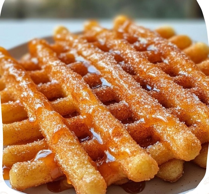 Gaufres façon churros à la cannelle & sucre caramélisé