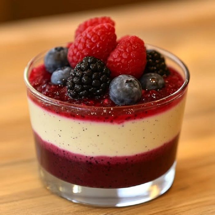 Panna Cotta vanille-fruits rouges