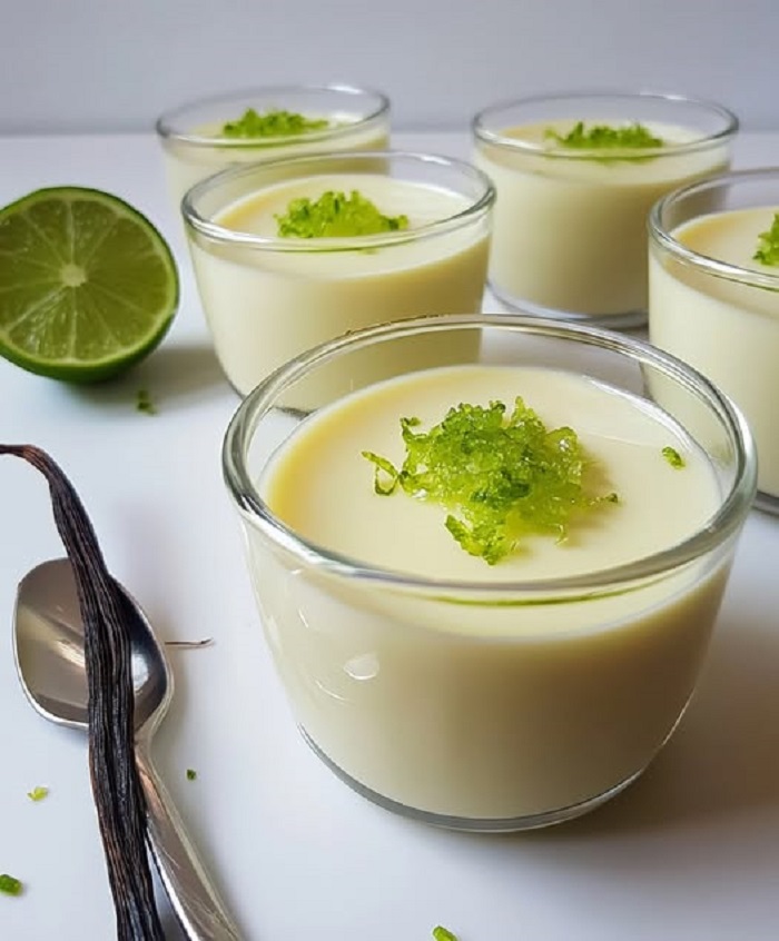 Panna cotta à la gelée de citron vert