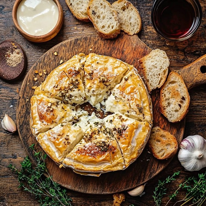Camembert rôti à la provençale
