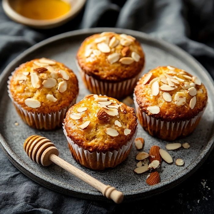 Muffins au miel & amandes