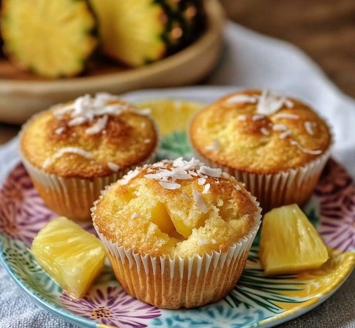 Muffins coco-ananas