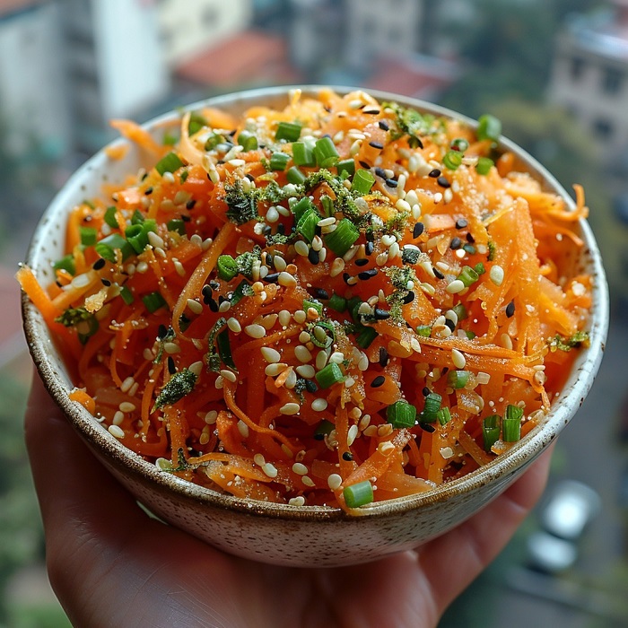 Salade de Carottes Râpées au Gingembre et Sésame