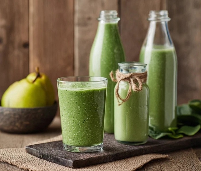 Soupe froide de courgettes à la menthe et chèvre frais