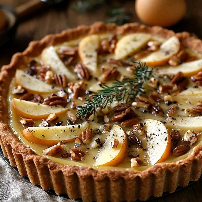 Tarte Roquefort, Poire et Noix