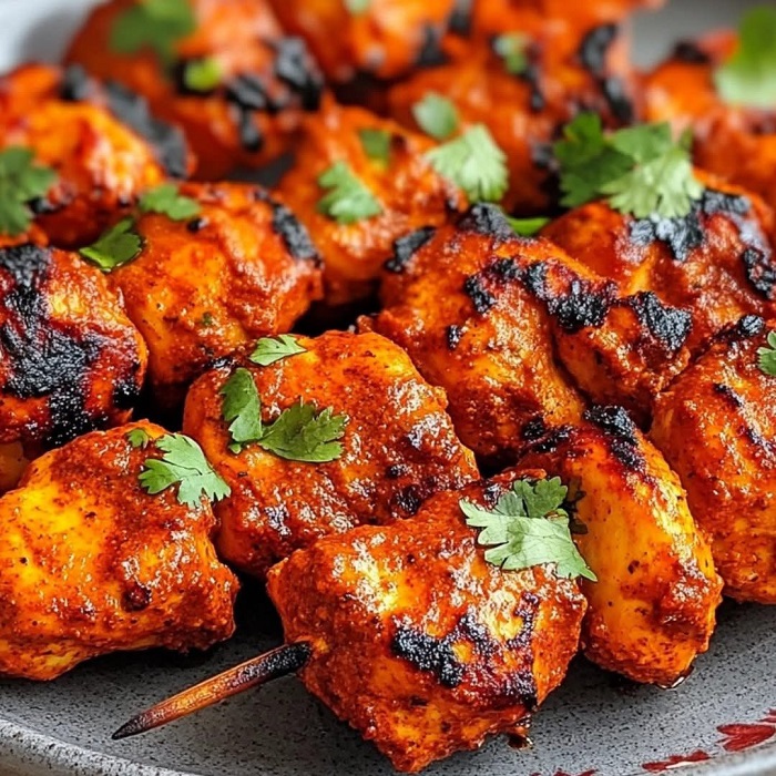 Brochettes de poulet épicé