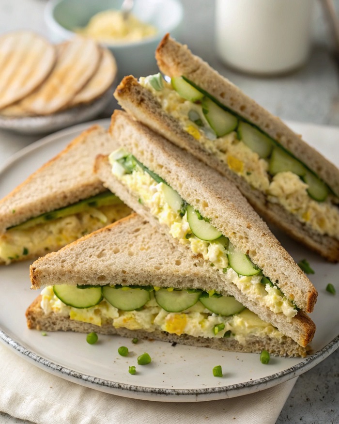 Club Sandwich Œufs Mimosa & Concombre