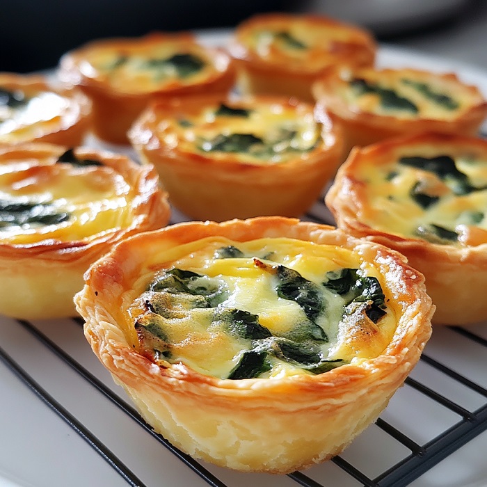 Mini quiches épinards & mozzarella