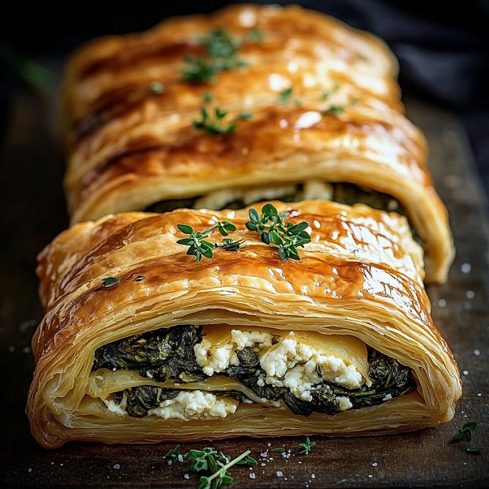 Feuilleté aux épinards et ricotta