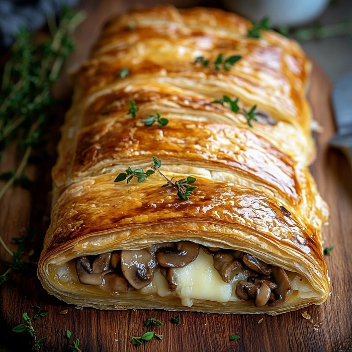 Feuilleté aux champignons & comté