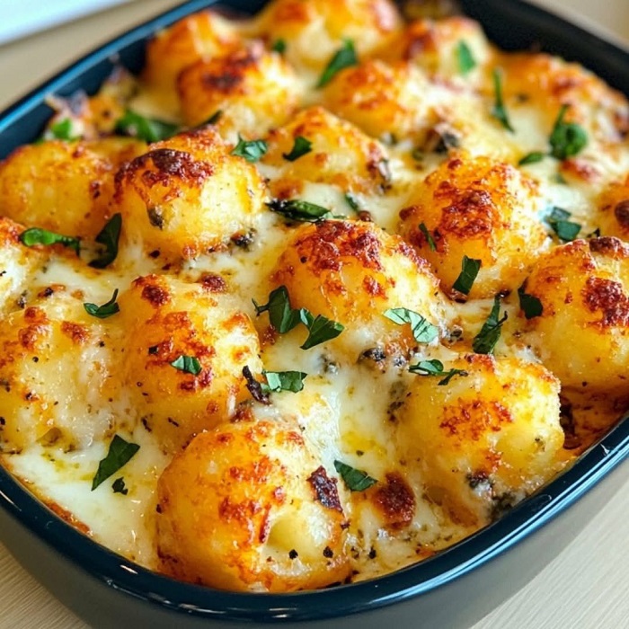 Gratin de gnocchi ultra-fromager