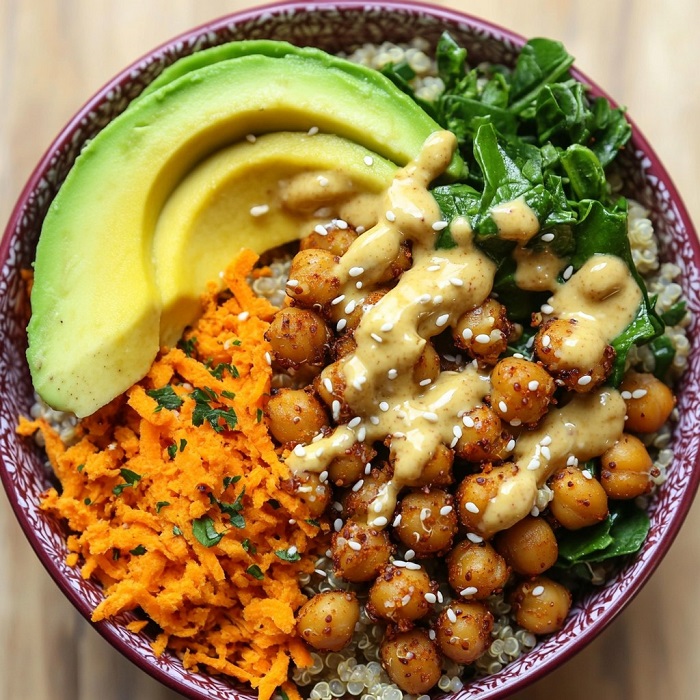 Bol quinoa & pois chiches croustillants