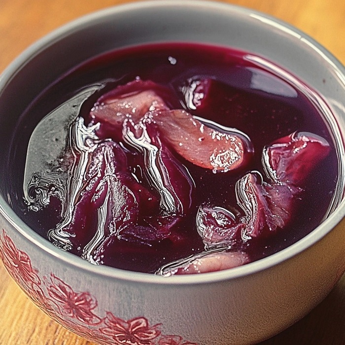 Sauce aux oignons rouges au vin