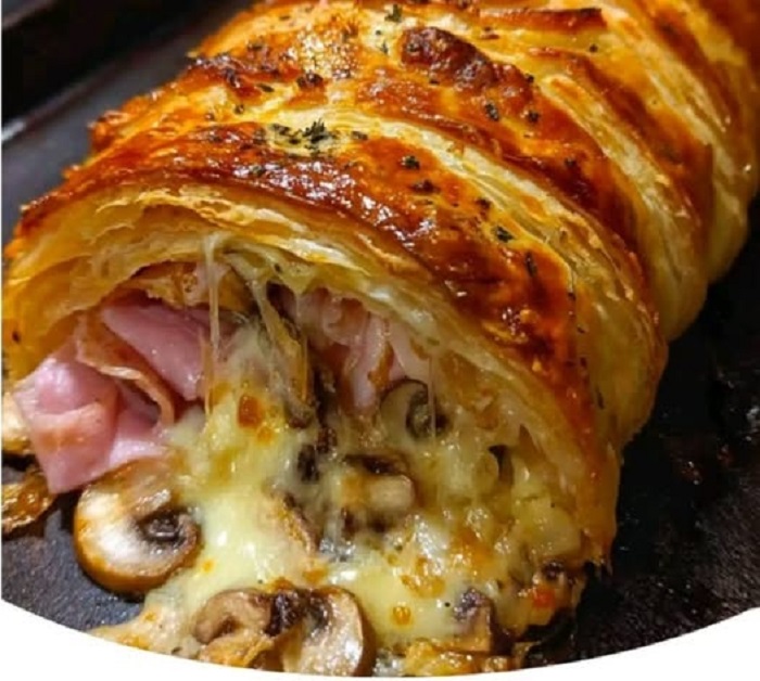 Feuilleté aux Champignons et Jambon