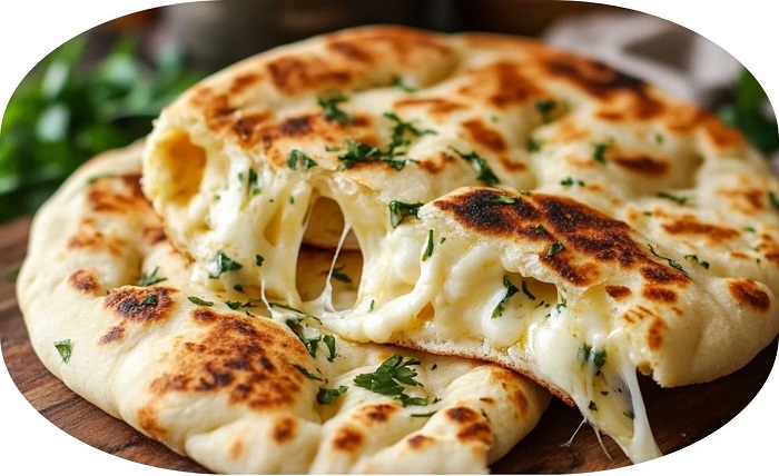 Naans à la Vache qui rit (fondants et doux)