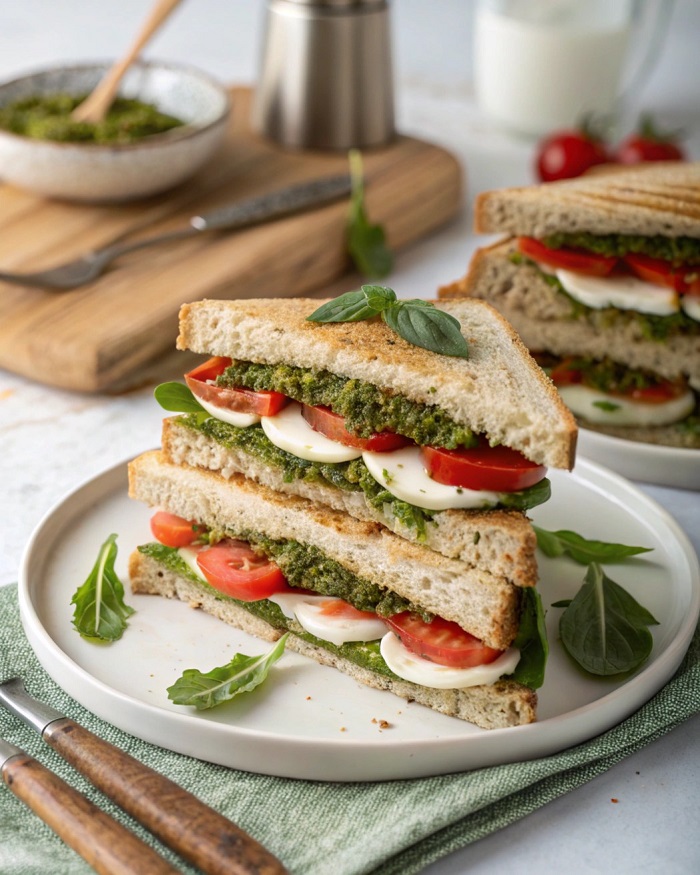 Club Sandwich Mozzarella, Tomates & Pesto