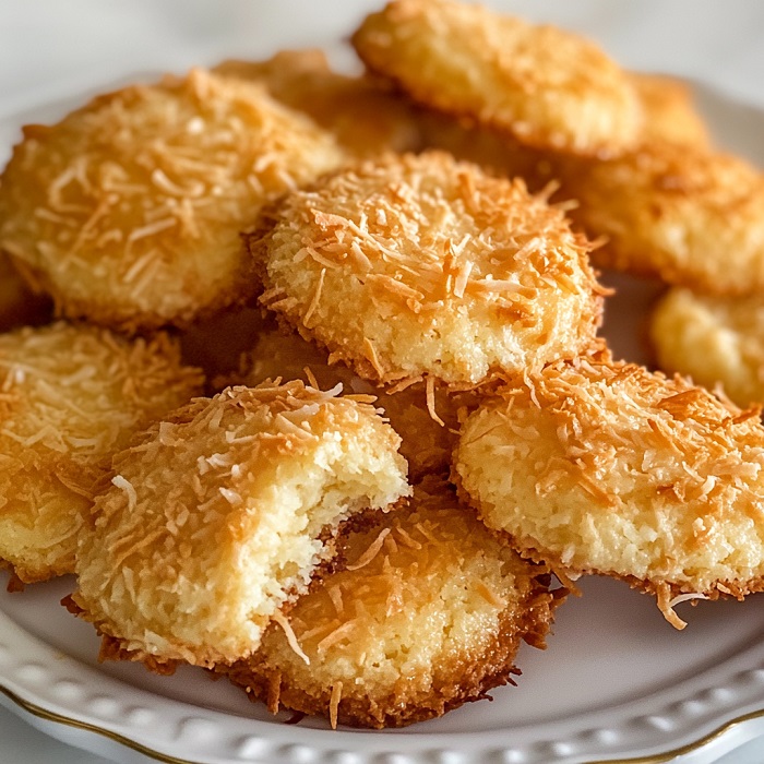 Biscuits coco dorés