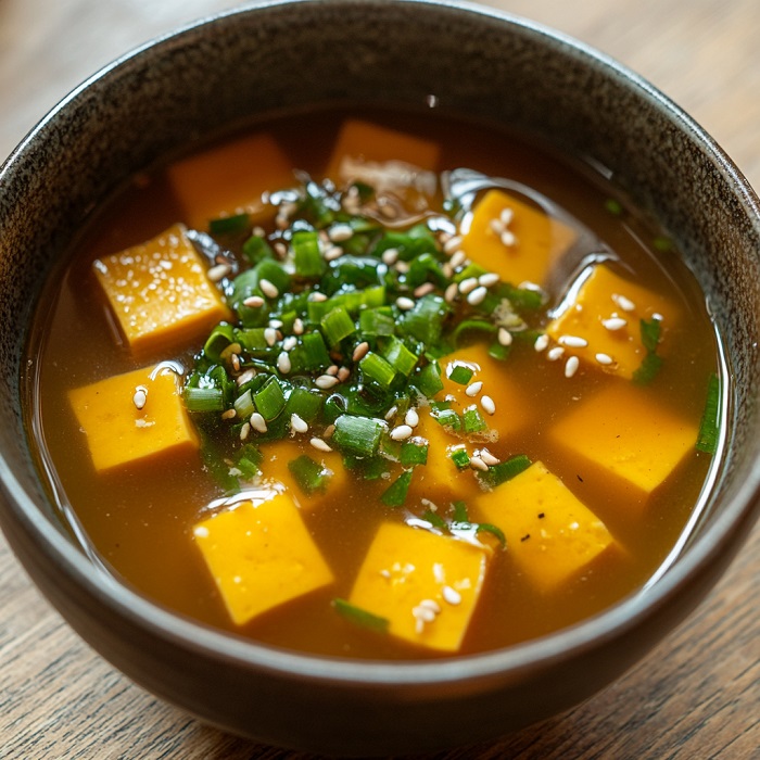 Soupe miso potiron – tofu