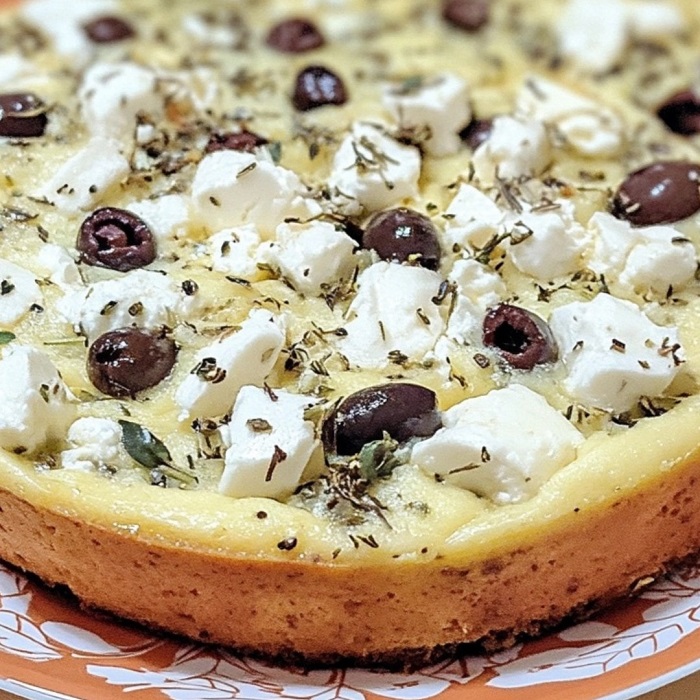 Clafoutis salé chèvre & olives