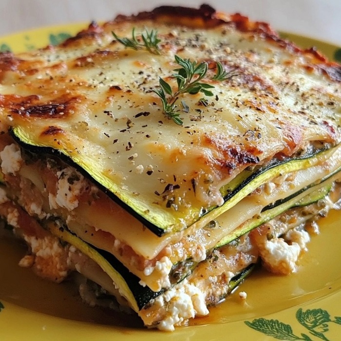 Lasagnes de courgettes & chèvre