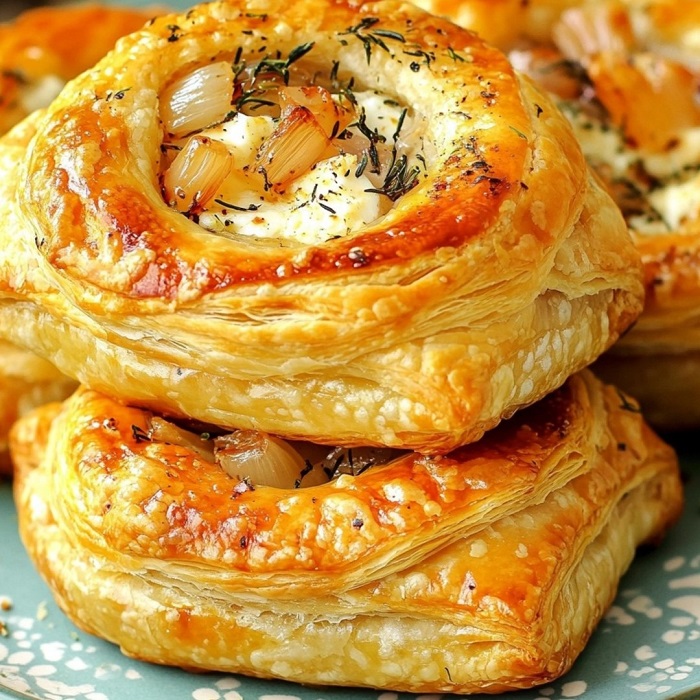 Vol-au-vent chèvre & oignons doux