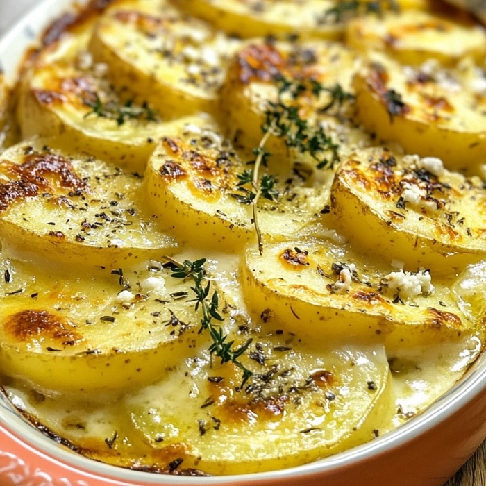 Gratin fondant de pommes de terre & chèvre