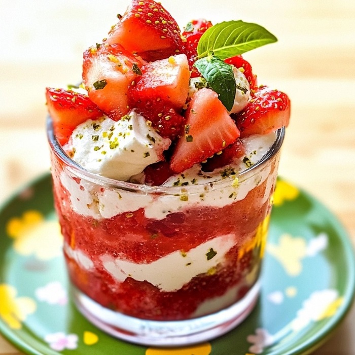 Verrine Fraîcheur Fraise-menthe