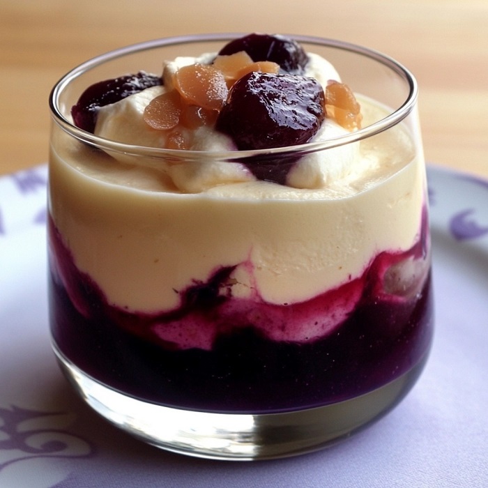 Verrine Compotée de Cerises & Crème Vanillée