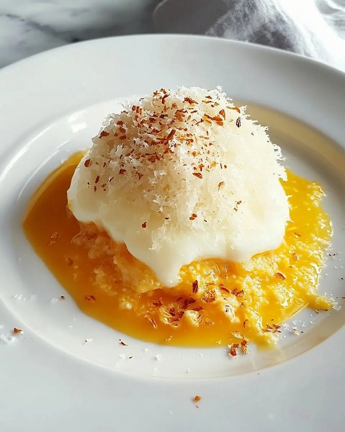 Île Flottante Salée Au Parmesan Dorée