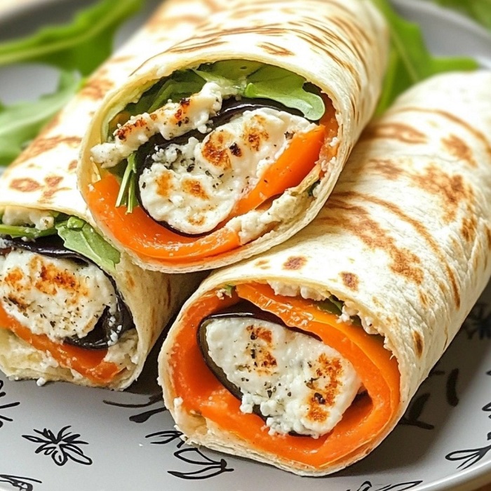 Wraps gourmands aux légumes grillés & chèvre