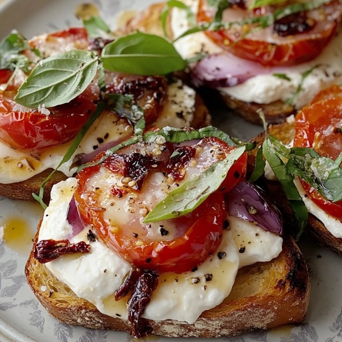 Tartines gourmandes chèvre & tomates