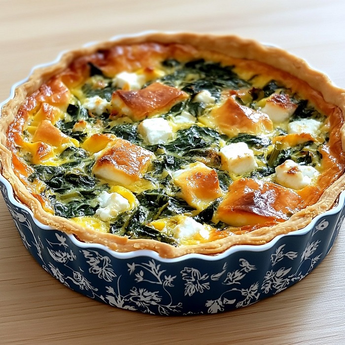 Quiche aux épinards et chèvre